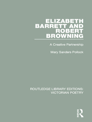 cover image of Elizabeth Barrett and Robert Browning